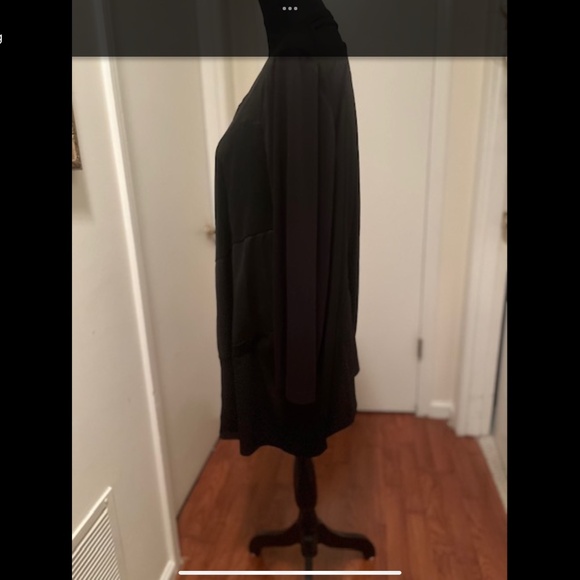 Black duster ,faux suede, jersey knit - Picture 3 of 5
